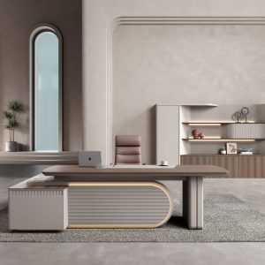 מערכת מנהלים יוקרתית – דגם AXIS עם שילוב של יחידת צד שימושית.